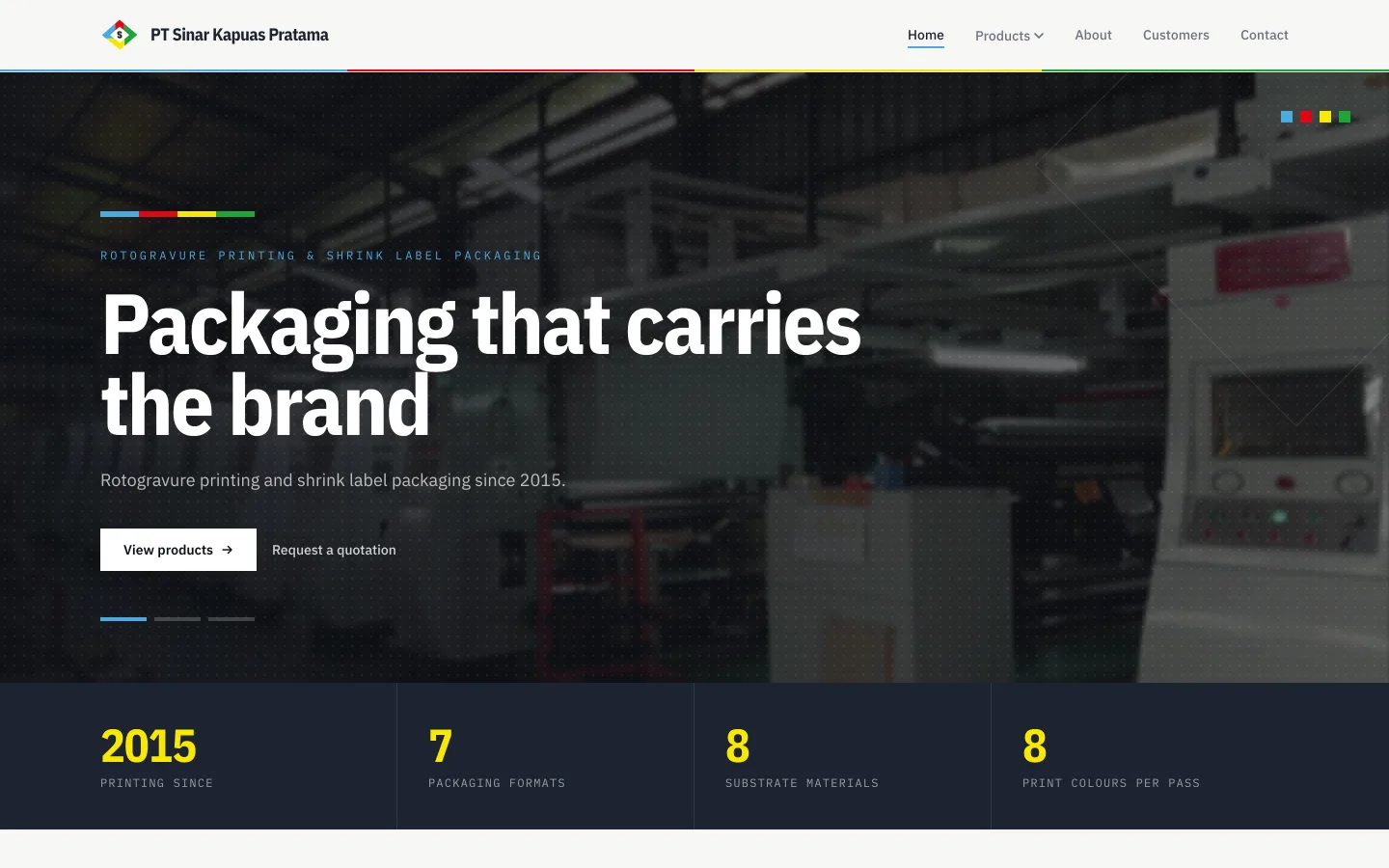 Sinar Kapuas Pratama — website screenshot